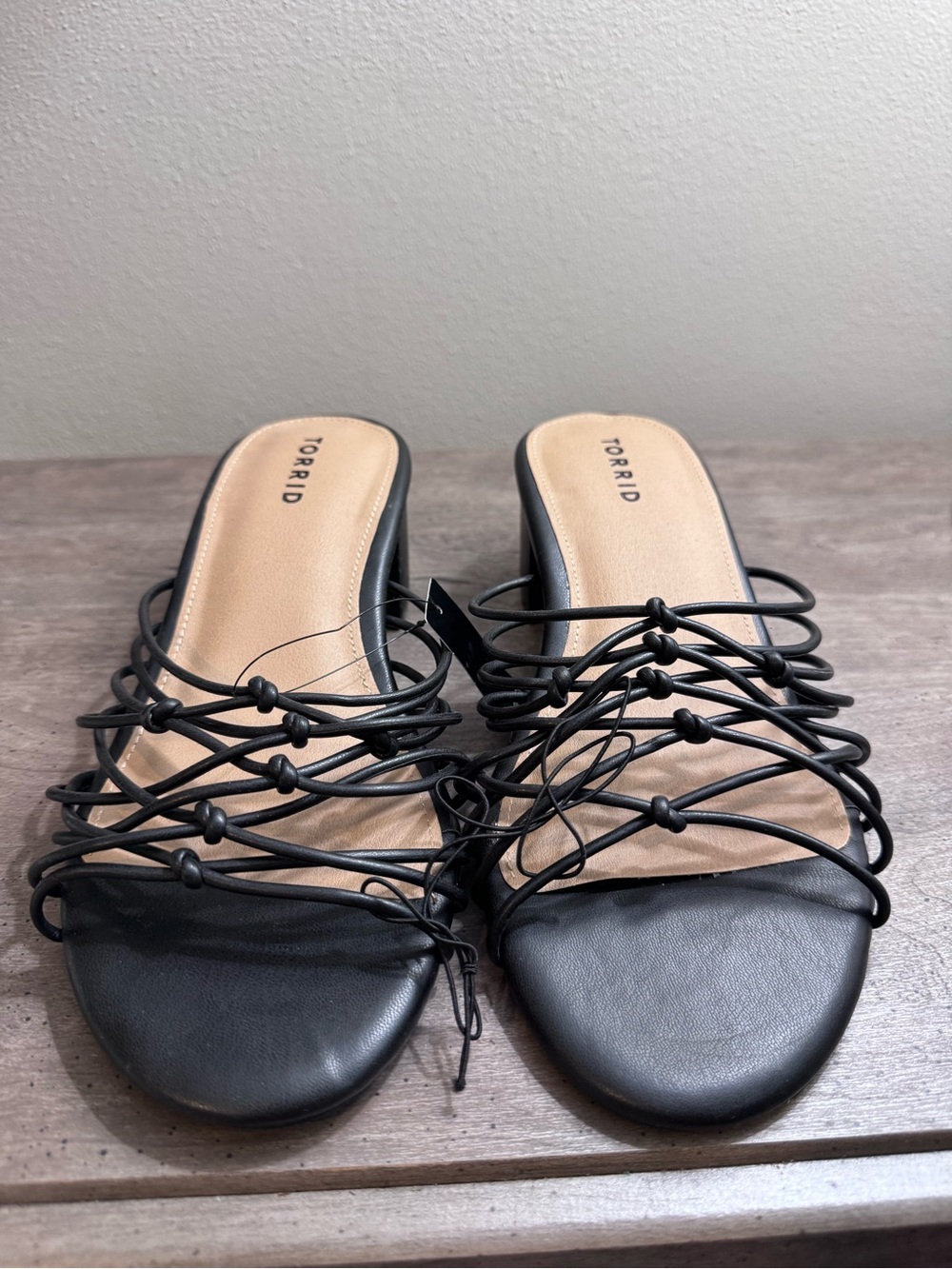 torrid Black Knotted Strap Slide Sandals
